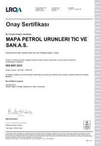 ISO 9001:2015 Sertifika
